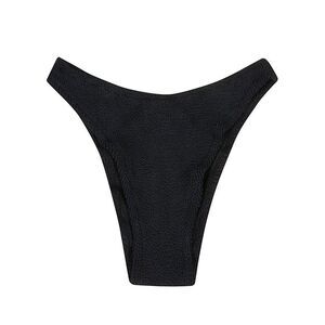 MC2 SAINT BARTH EliseW Textured Bikini Bottoms Women BLACK Beachwear